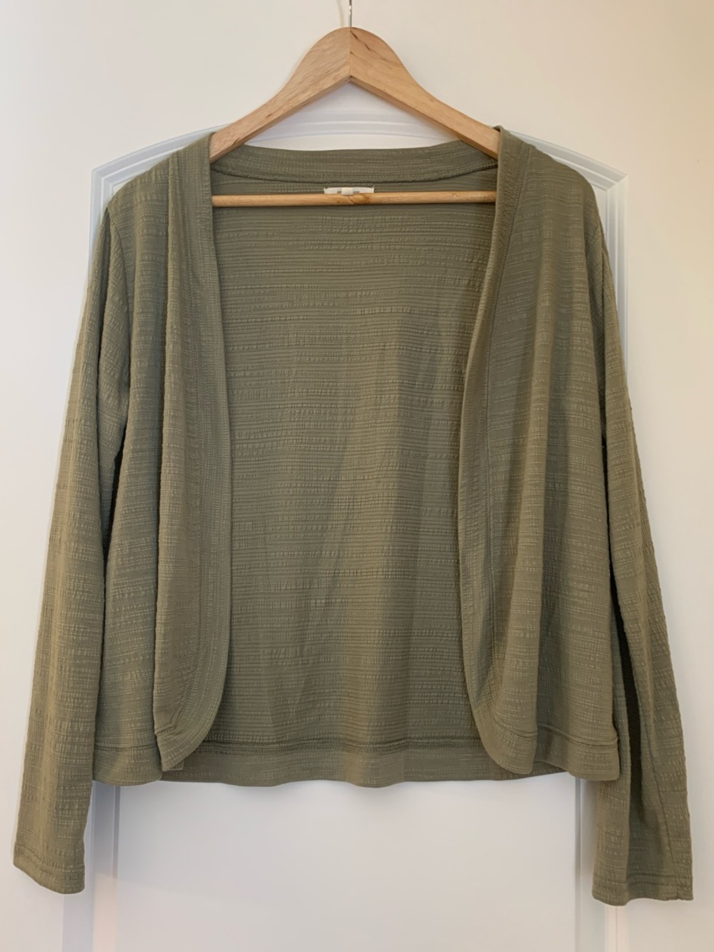 Maurices Olive Green Open Front Cardigan